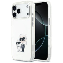 Заредете изображение във визуализатора на галерията – KARL LAGERFELD case for IPHONE 17 Pro Max compatible with MagSafe KLHMP17XHMKCAQOH (IML Aquarelle K&amp;C &amp; Logo) white
