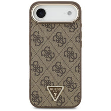 Заредете изображение във визуализатора на галерията – GUESS case for IPHONE 17 Air compatible with MagSafe GUHMP17MP4GTDGMW (4G PU W/ Triangle Logo) gold brown
