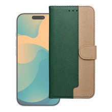 Заредете изображение във визуализатора на галерията – Flip case for Xiaomi Redmi NOTE 17 4G / 5G Split Book green and gold
