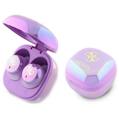 GUESS wireless earphones bluetooth TWS GUTWSJ144ESU (Mini Iridescent 4G Printed Logo) purple