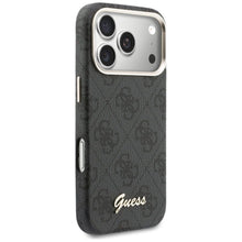 Заредете изображение във визуализатора на галерията – GUESS case for IPHONE 17 Pro compatible with MagSafe GUHMP17L5P4FWMSK (PU FW 4G Script) black
