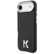 Заредете изображение във визуализатора на галерията – KARL LAGERFELD case for IPHONE 17 Air compatible with MagSafe KLHMP17M5PGFKHGK (PU FW W/ KHead Logo) black
