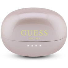 Заредете изображение във визуализатора на галерията – Wireless earphones OWS Guess Metalic Finish Electropated Parts Classic Logo pink
