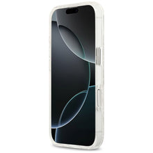 Заредете изображение във визуализатора на галерията – KARL LAGERFELD case for IPHONE 17 compatible with MagSafe KLHMP17SHMKBKCHOG (IML Glitter K&amp;C Heads Logo) gray
