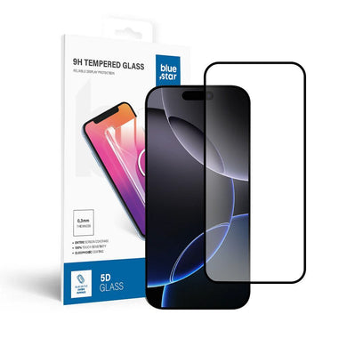 Tempered Glass син Star - APP IPHONE 16 Pro 5D Full Cover черен