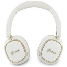 Заредете изображение във визуализатора на галерията – Wireless headphones Guess ENC Rectangle Metal Script white
