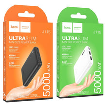 Заредете изображение във визуализатора на галерията – HOCO powerbank 5000 mAh 2A J115 black
