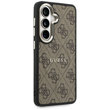 Заредете изображение във визуализатора на галерията – GUESS case for SAMSUNG S26 Plus GUHMS26MP4MSEGCW (4G Embossed Ring MagSafe) brown
