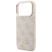 Заредете изображение във визуализатора на галерията – GUESS case for IPHONE 17 Pro compatible with MagSafe GUHMP17L5P4FWMSP (PU FW 4G Script) pink
