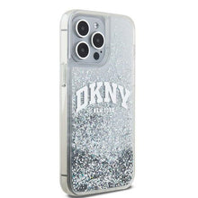 Заредете изображение във визуализатора на галерията – DKNY case for IPHONE 15 Pro Max DKHCP15XLBNAET (DKNY HC Liquid Glitters W/Arch Logo) white
