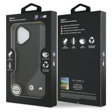 Заредете изображение във визуализатора на галерията – BMW case for IPHONE 17 compatible with MagSafe BMHMP17S25PCCSCAK (PU Carbon Logo) anthracite
