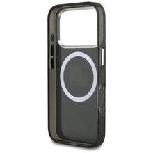 Заредете изображение във визуализатора на галерията – KARL LAGERFELD case for IPHONE 17 Pro compatible with MagSafe KLHMP17LHMKBKCHOK (IML Glitter K&amp;C Heads Logo) black
