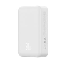 Заредете изображение във визуализатора на галерията – Baseus Magnetic Mini 20000 mAh 20W power bank - white + USB-C / USB-C cable
