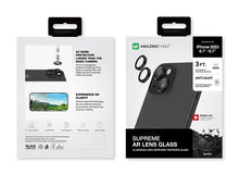 Заредете изображение във визуализатора на галерията – Amazing Thing Tempered glass AR Lens Glass IP15CAM2BKGLA on camera for Iphone 15/15 Plus (2 pieces) black
