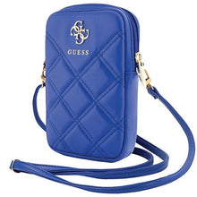 Заредете изображение във визуализатора на галерията – Guess Zip Quilted 4G bag - blue
