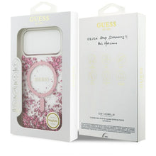 Заредете изображение във визуализатора на галерията – GUESS case for IPHONE 17 Pro Max compatible with MagSafe GUHMP17XRGRGEP (Resin Bottom Glitter) pink
