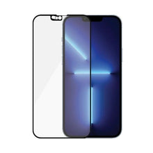 Заредете изображение във визуализатора на галерията – PanzerGlass E2E Microfracture Antibacterial Glass with Camera Cover with Swarovsky Crystal for iPhone 13 Pro Max - with Black Frame
