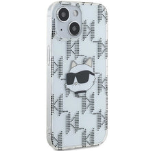 Заредете изображение във визуализатора на галерията – Karl Lagerfeld IML Choupette Head &amp; Monogram case for iPhone 15 / 14 / 13 - transparent
