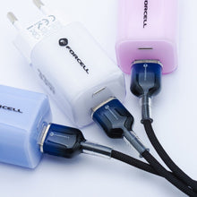 Заредете изображение във визуализатора на галерията – FORCELL F-ENERGY C353 cable USB A to Lightning 2,4A 12W Gradient 1 m black
