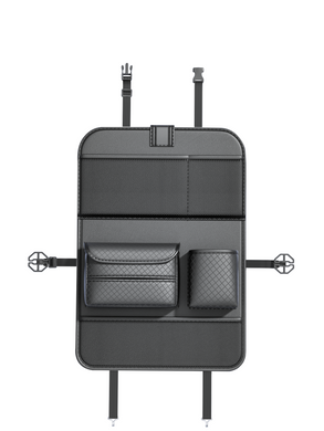 Foldable Car organizer for front seats with compartments D03-B black