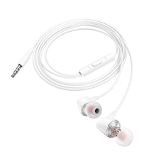 Заредете изображение във визуализатора на галерията – HOCO wire earphones Jack 3,5 mm with microphone M107 white
