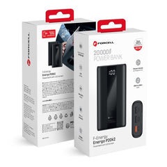 FORCELL F-ENERGY P20K2 Energo powerbank PD QC3.0 3A 22,5W 20000 mAh black
