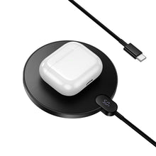 Заредете изображение във визуализатора на галерията – Wireless charger Hoco CW62 15W with cable USB C and digital display black
