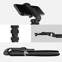 Заредете изображение във визуализатора на галерията – Tech-Protect L01S Bluetooth selfie stick with tripod up to 70cm - black
