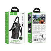 Заредете изображение във визуализатора на галерията – Car compressor Hoco wireless 4000mAh ZP18 black
