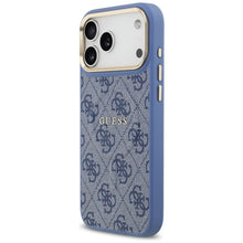 Заредете изображение във визуализатора на галерията – GUESS case for IPHONE 17 Pro Max compatible with MagSafe GUHMP17XP4MSEGCB (PU 4G W/ Classic) blue
