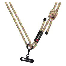 Заредете изображение във визуализатора на галерията – FORCELL F-DESIGN S10X165 crossbody phone lanyard with adjustable length (max 82,5cm in the loop) green pink purple

