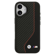 Заредете изображение във визуализатора на галерията – BMW case for IPHONE 17 compatible with MagSafe BMHMP17S25PCCSCKR (PU Carbon Line &amp; Logo) red
