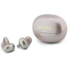 Заредете изображение във визуализатора на галерията – Wireless earphones OWS Guess Metalic Finish Electropated Parts Classic Logo pink
