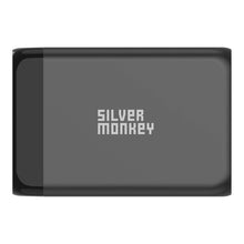 Заредете изображение във визуализатора на галерията – Silver Monkey SMA151 130W 3xUSB-C PD USB-A QC 3.0 GaN Charger with Detachable Power Cable - White
