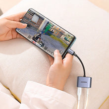 Заредете изображение във визуализатора на галерията – Ugreen audio adapter USB Type C (male) - USB Type C PD QC (female) + 3.5mm mini jack (female) gray (CM231)
