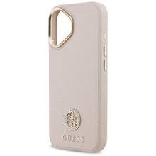 Заредете изображение във визуализатора на галерията – GUESS case for IPHONE 17 compatible with MagSafe GUHMP17SPGCRMDEP (PU W/ Grained Strass Logo) pink
