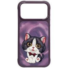 Заредете изображение във визуализатора на галерията – NIMMY case BIG EYED CREAM CAT for IPHONE 18 Pro Max/17 Pro Max purple
