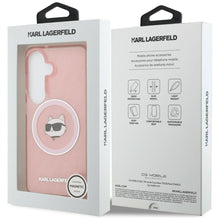 Заредете изображение във визуализатора на галерията – KARL LAGERFELD case for SAMSUNG S26 Plus KLHMS26MHMKBCHOP (Magnetic IML Repeated Logo and Choupette) pink
