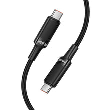 Заредете изображение във визуализатора на галерията – Cable USB C to USB C Hoco PD 5A 100W 1,2 m U153 Extreme black

