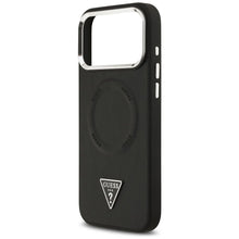 Заредете изображение във визуализатора на галерията – GUESS case for IPHONE 17 Pro Max compatible with MagSafe GUHMP17XPSDTSCMK (PU W/ Triangle Logo) black
