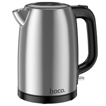 Заредете изображение във визуализатора на галерията – HOCO stainless steel electric kettle 1,7L HE12 stainless steel
