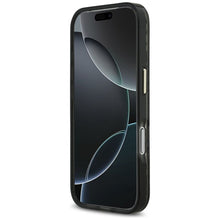 Заредете изображение във визуализатора на галерията – GUESS case for IPHONE 17 Pro Max compatible with MagSafe GUHMP17XHLEGTGLK (PC TPU W/ Leopard Glitter) black
