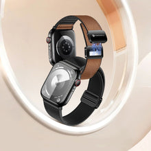 Заредете изображение във визуализатора на галерията – FORCELL F-DESIGN FA21 eco leather strap for APPLE Watch 38 / 40 / 41 mm black
