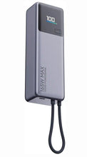Заредете изображение във визуализатора на галерията – Powerbank Xiaomi 10000 mAh QC PD 165W with built-in cable USB C PB1165MI with LED dispaly gray
