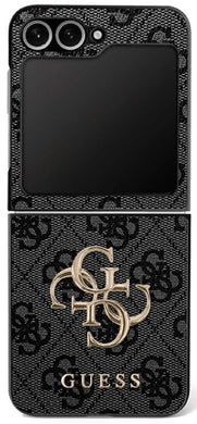 GUESS case for SAMSUNG Z Flip7 GUHCZF74GMGGR (PU Leather 4G Metal Logo) black