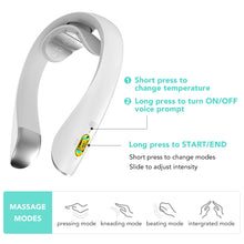 Заредете изображение във визуализатора на галерията – SKG K5 Pro massager, electrostimulator for the neck with compress - white
