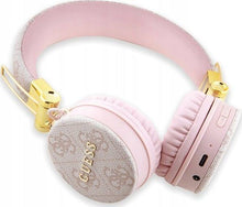 Заредете изображение във визуализатора на галерията – Wireless headphones Guess Metal Logo GUBH704GEMP pink

