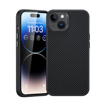 Заредете изображение във визуализатора на галерията – Benks Etui Magnetic Hybrid Armor Pro Kevlar Metal Frame 600D for Iphone 15 black
