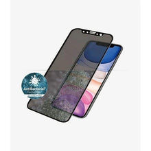 Заредете изображение във визуализатора на галерията – PanzerGlass E2E Super+ privacy tempered glass for iPhone XR / 11 - with black frame
