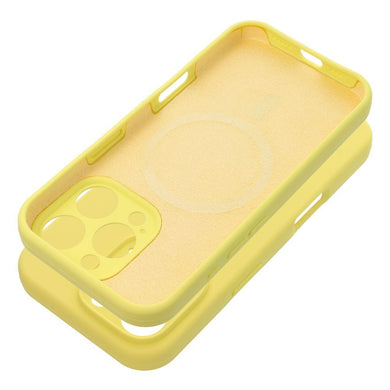 Case SILICONE 2mm for IPHONE 16 Pro Max compatible with MagSafe lemon